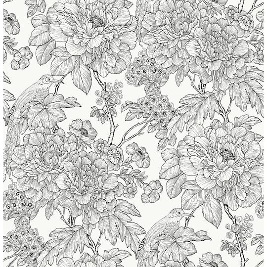 NuWallpaper Black & White Sudbury Peel & Stick Wallpaper | 20.5" x 18ft | Michaels®